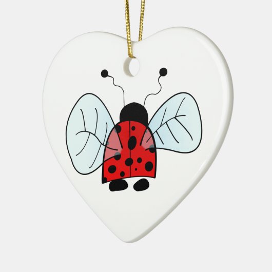 Ladybug Keramisch Ornament (Links)
