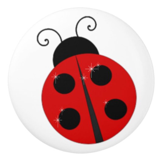 Ladybug Keramische Knop (Voorkant)