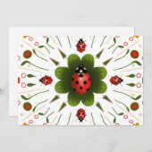 Ladybug Kerst Kaart (Voorkant / Achterkant)