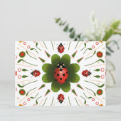 Ladybug Kerst Kaart (Staand voorkant)