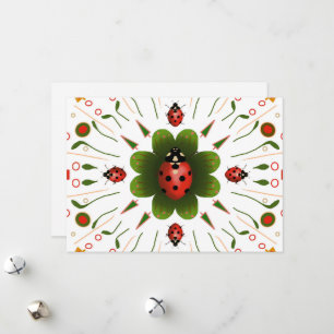 Ladybug Kerst Kaart