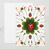 Ladybug Kerst Kaart (Voorkant / Achterkant)