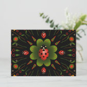 Ladybug Kerst Kaart (Staand voorkant)