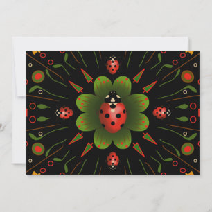 Ladybug Kerst Kaart