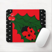 Ladybug Kerstmis Mousepad Muismat (Met muis)