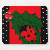 Ladybug Kerstmis Mousepad Muismat (Voorkant)