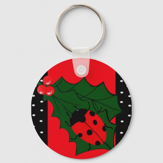 Ladybug kerstsleutelhanger sleutelhanger (Voorkant)