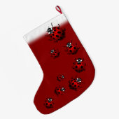 Ladybug kerststooking op persoonlijke ladybird grote kerstsok (Achterkant (Hangend))