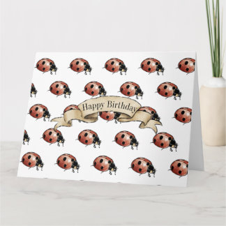 Ladybug kever-gelukkige verjaardag kaart