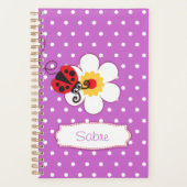 Ladybug kinder genoemd paarse rood planner (Voorkant)