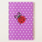 Ladybug kinder genoemd paarse rood planner (Achterkant)