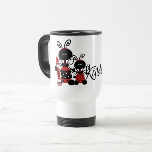 Ladybug Kindergarten Tshirts en Gifts Reisbeker (Voorkant links)