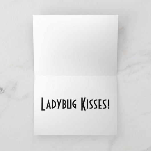 Ladybug Kisses Kaart (Binnen)