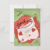 Ladybug Kisses Whimsical Face Baby Shower Bedankkaart (Voorkant)