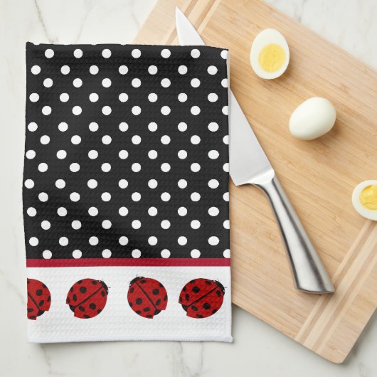 Ladybug Kitchen Towel Theedoek (Quarter Fold)