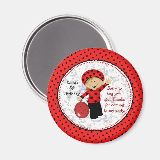 Ladybug koelkast magneet (Voorkant / Achterkant)