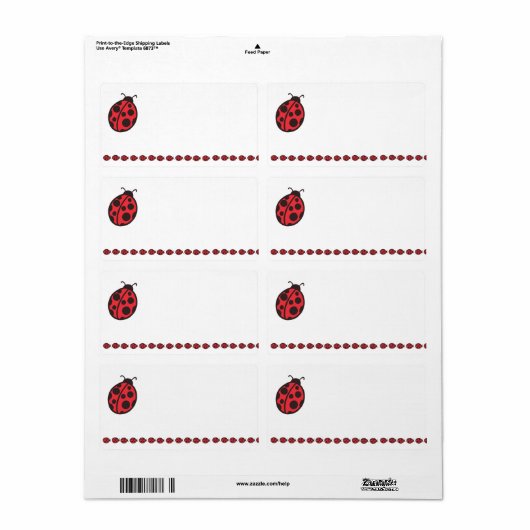 Ladybug-label Etiket (Full Sheet)