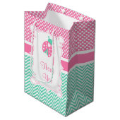 Ladybug Ladybird Birthday Party Dank je Medium Cadeauzakje (Voorkant Gekanteld)