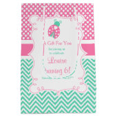 Ladybug Ladybird Birthday Party Dank je Medium Cadeauzakje (Achterkant)