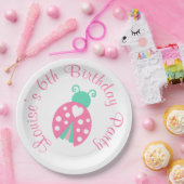 Ladybug Ladybird Birthday Party Papieren Bordje (Feest)
