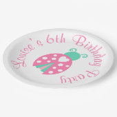 Ladybug Ladybird Birthday Party Papieren Bordje (Gekanteld)