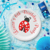 Ladybug Ladybird Birthday Party Papieren Bordje (Feest)