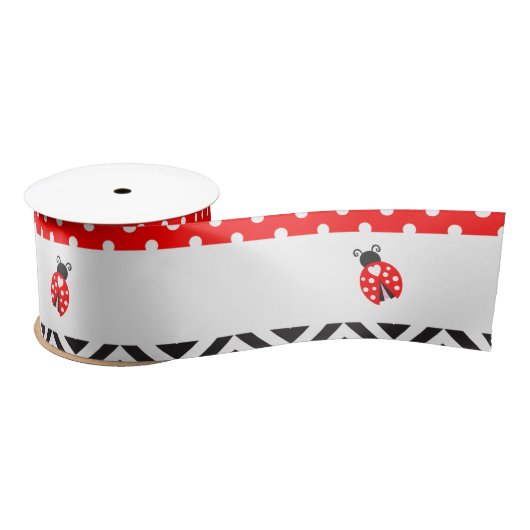 Ladybug Ladybird Birthday Party Satijnen Lint (Spoel)