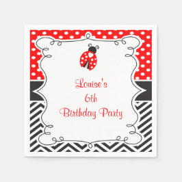 Ladybug Ladybird Birthday Party Servet
