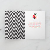 Ladybug Ladybird Birthday Party Thank You Bedankkaart (Binnen)