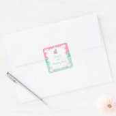 Ladybug Ladybird Birthday Party Vierkante Sticker (Envelop)