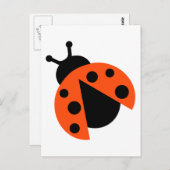 Ladybug ladybird briefkaart (Voorkant / Achterkant)