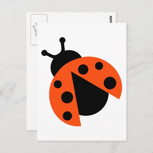Ladybug ladybird briefkaart (Voorkant / Achterkant)