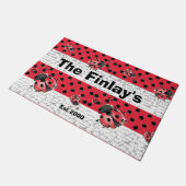 Ladybug Ladybird design Deurmat (Schuin)