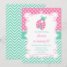 Ladybug Ladybird Roze Verjaardagsfeestje