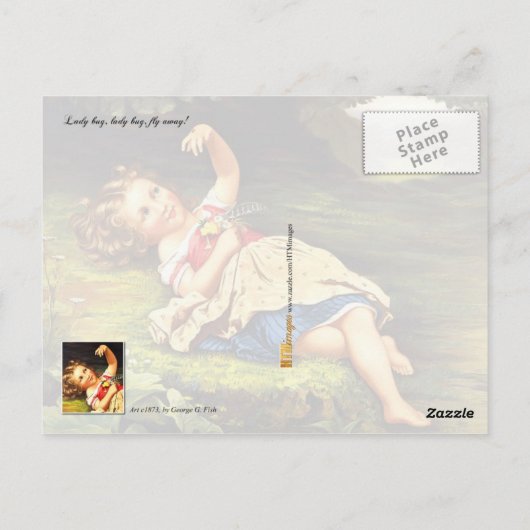 Ladybug, Ladybug, weg vliegen! Briefkaart (Achterkant)