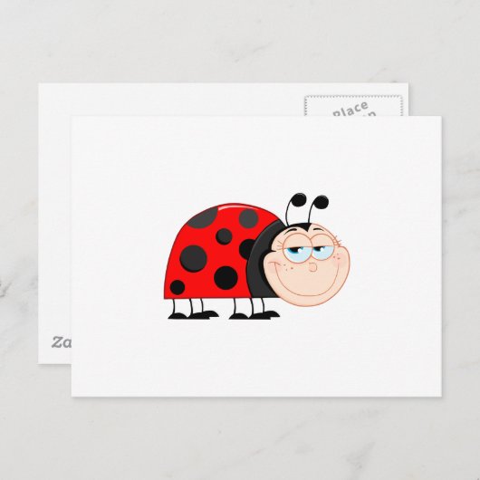 Ladybug Ladybugs Bug Funny Insect Cute Smile Briefkaart (Voorkant / Achterkant)