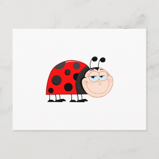 Ladybug Ladybugs Bug Funny Insect Cute Smile Briefkaart (Voorkant)