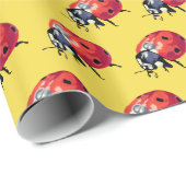 Ladybug, Ladybugs Pattern Wrapping Paper Cadeaupapier (Rol Hoek)