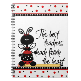 Ladybug-laptop van leraar notitieboek