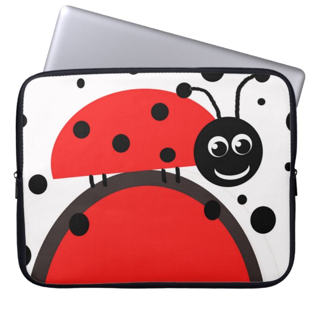 Ladybug laptophoes laptop sleeve (Voorkant)