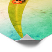 Ladybug Leaf Poster (Hoek)