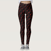 Ladybug Leggings Cute Ladybug Art Stretchy Pants (Voorkant)