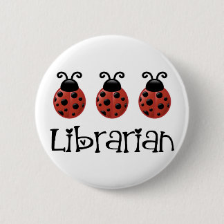 Ladybug Librarian Gift Ronde Button 5,7 Cm