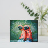 Ladybug-liefde Briefkaart (Staand voorkant)