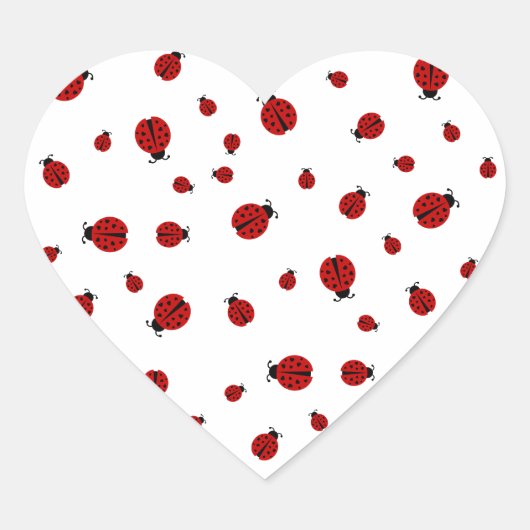 ladybug-liefde hart sticker (Voorkant)