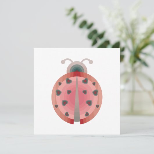 ladybug-liefde kaart (Staand voorkant)