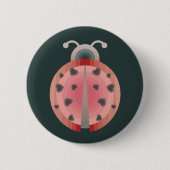ladybug-liefde ronde button 5,7 cm (Voorkant)