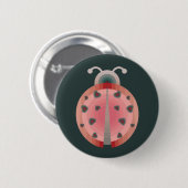 ladybug-liefde ronde button 5,7 cm (Voorkant /achterkant)