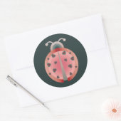 ladybug-liefde ronde sticker (Envelop)