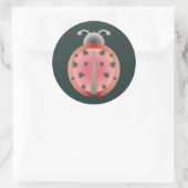 ladybug-liefde ronde sticker (Tas)